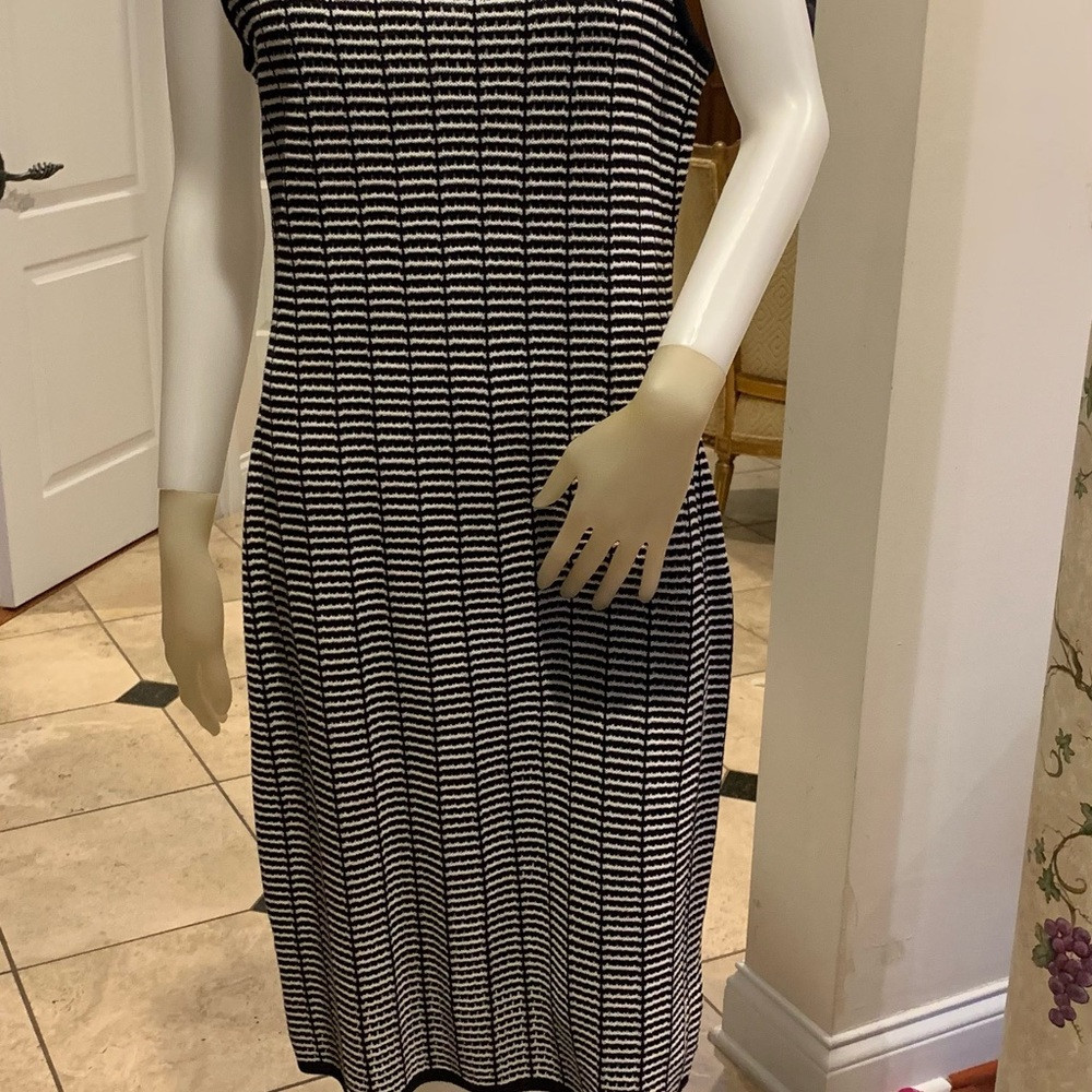 St John Dress 8 Black White